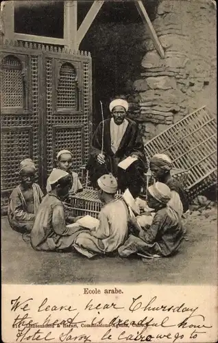 Ak Ecole arabe, Kinder, Schule, Unterricht