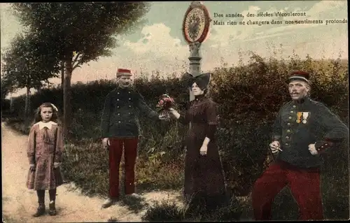 Ak Frontiere Franco Allemande