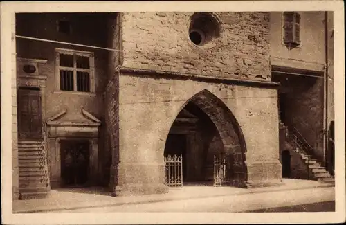 Ak Mirecourt Lothringen Vosges, Portail de l'Eglise, Kirchenportal Außenansicht