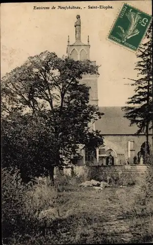 Ak Saint Elophe Lothringen Vosges, L'Eglise, Kirche Außenansicht