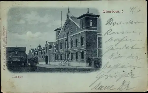 Mondschein Ak Elmshorn in Holstein, Reitschule