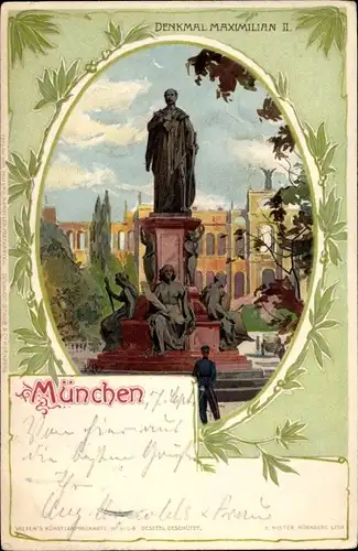 Künstler Litho München, Denkmal Maximilian II.