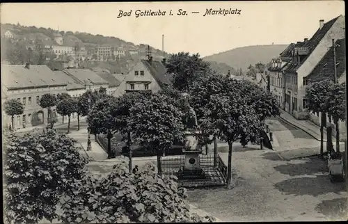 Ak Bad Gottleuba in Sachsen, Marktplatz