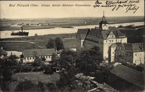 Ak Pretzsch an der Elbe Bad Schmiedeberg, Königliches Militär Mädchen Waisenhaus