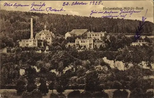 Ak Milbitz Gera in Thüringen, Heilanstalten und Umgebung