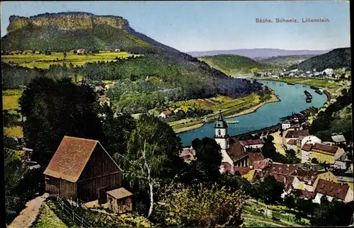 Ak Königstein an der Elbe Sächsische Schweiz, Lilienstein