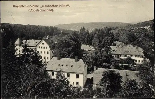 Ak Asbach Rheinland Pfalz, Anstalten Kolonie Assbacher Hütte, Vogelschau