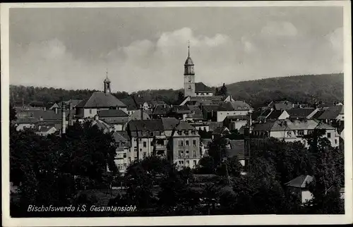 Ak Bischofswerda Sachsen, Gesamtansicht der Stadt mit Umgebung