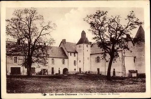 Ak Les Grands Chézeaux Haute Vienne, Chateau de Rhodes