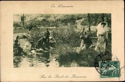Ak Haute Vienne, En Limousin, Sur les Bords du Ruisseau