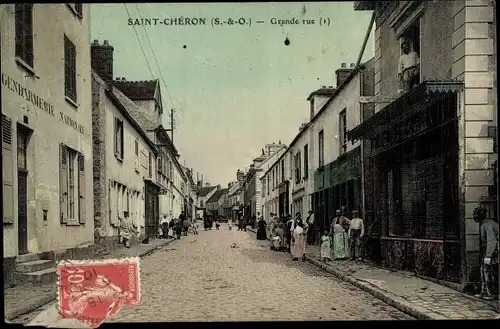 Ak Saint Chéron Essonne, Grande Rue, Gendarmerie