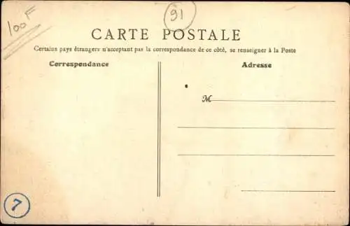 Ak Montlhery Essonne, La Mairie et la Poste, Institution de Jenes Gens