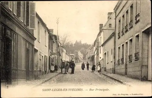 Ak Saint Leger en Yvelines, Rue Principale