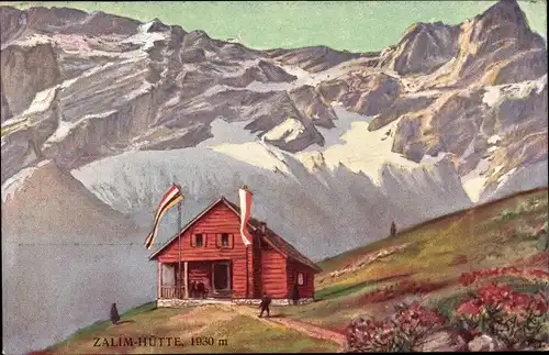 Künstler Ak Schammler, M., Bludenz Vorarlberg, Zalim Hütte