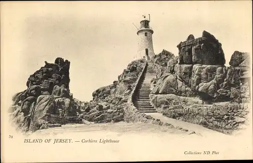 Ak St. Brélade Kanalinsel Jersey, La Corbière Lighthouse