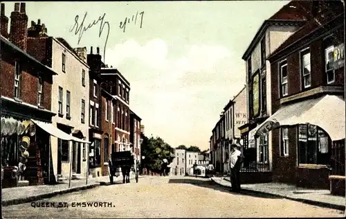 Ak Emsworth South East England, Queen Street