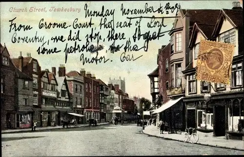 Ak Tewkesbury Gloucestershire England, Church Street