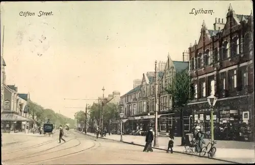 Ak Lytham St Annes Lancashire England, Clifton Street