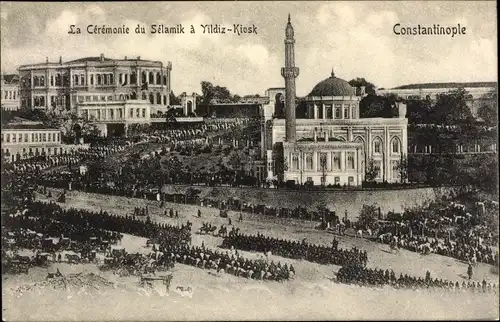 Ak Constantinople Istanbul Türkei, La Cérémonie du Sélamik à Yildiz Kiosk