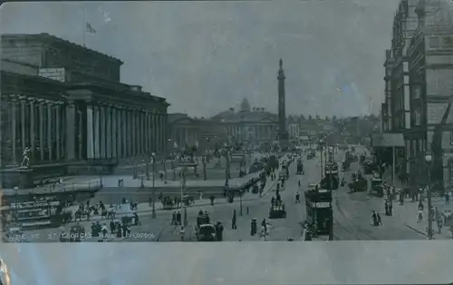 Ak Liverpool Merseyside England, Lime Street, St. George's Hall