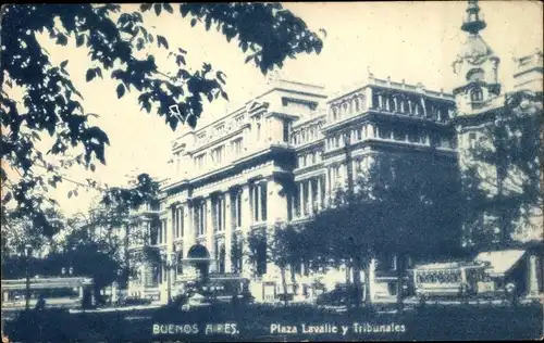 Ak Buenos Aires Argentinien, Plaza Lavalle y Tribunales