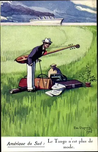 Künstler Ak Dupuis, Emil, Amerique du Sud, le Tango n'est plus de mode, Argentinier