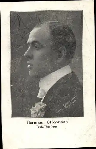 Ak Opernsänger Hermann Offermann, Portrait