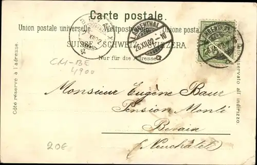 Litho Langenthal Kt Bern Schweiz, Krankenhaus, Edelweiß, Frau in Tracht