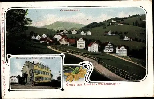 Ak Lachen Walzenhausen Kanton Appenzell Ausserrhoden Schweiz, Handlung, Blick auf den Ort