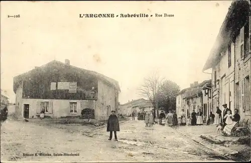 Ak Aubréville Meuse, Rue Basse