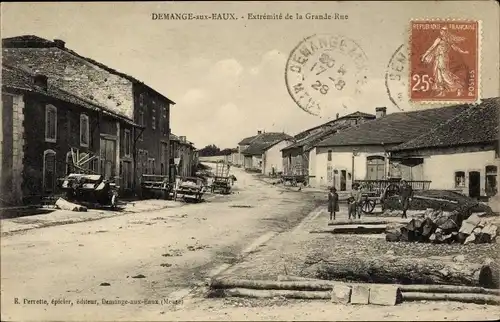 Ak Demange aux Eaux Meuse, Extrémité de la Grande Rue