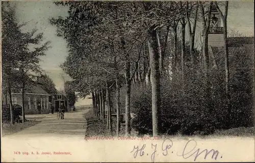 Ak Roodeschool Groningen Niederlande, Oosteinde, Herv. Kerk