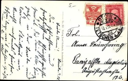 Ak Děčín Tetschen an der Elbe Region Aussig, Gesamtansicht, Marktplatz, Gloriette