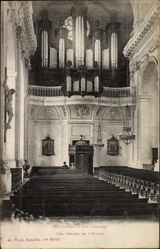 Ak Moyenmoutier Mittelmünster Lothringen Vosges, Les Orgues de l'Eglise, Kirche Innenansicht, Orgel
