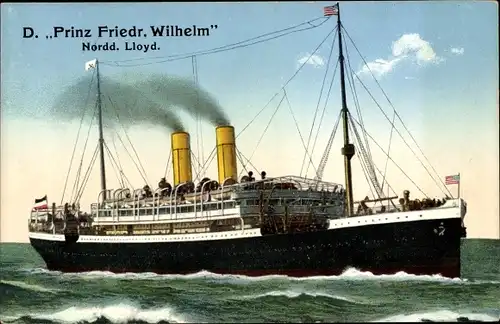 Ak Dampfer Prinz Friedrich Wilhelm, Dampfschiff, NDL