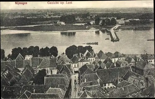 Ak Lent Nijmegen Gelderland, Gezicht op Lent, Ortsübersicht