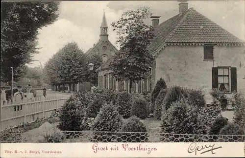 Ak Voorthuizen Barneveld Gelderland Niederlande, Ortsansicht, Wohnhaus, Kirche