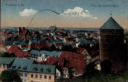 Ak Freiberg im Kreis Mittelsachsen, Blick vom Jacobikirchturm, Colonialwaren