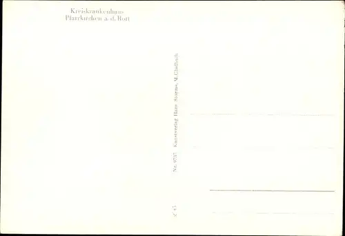 Ak Pfarrkirchen in Niederbayern, Kreiskrankenhaus