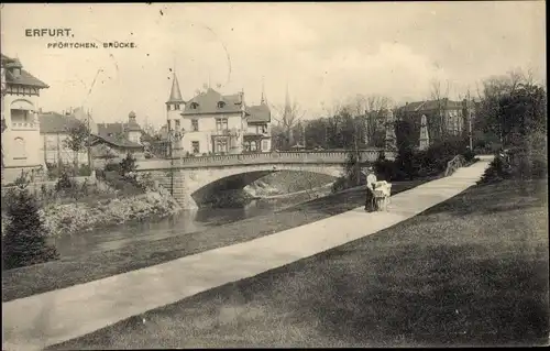 Ak Erfurt in Thüringen, Pförtchen Brücke