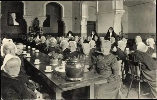 Ak Amsterdam Nordholland Niederlande, St. Jacobgesticht, Vrouwen Eetzaal