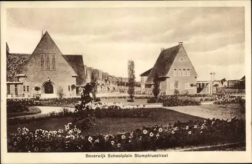 Ak Beverwijk Nordholland Niederlande, Schoolplein Stumphiusstraat