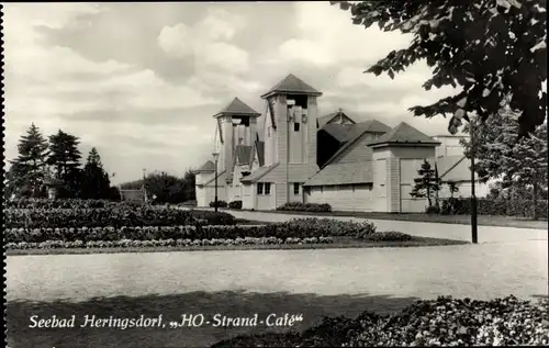 Ak Ostseebad Heringsdorf auf Usedom, HO Strandcafé