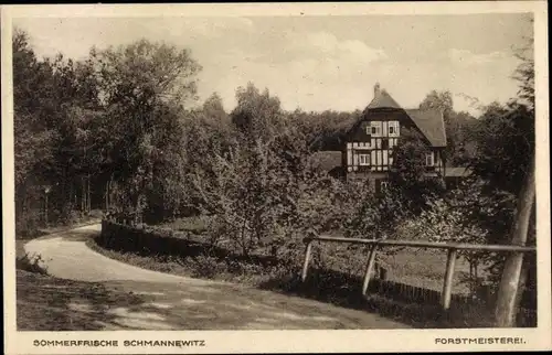 Ak Schmannewitz Dahlen in Sachsen, Forstmeisterei