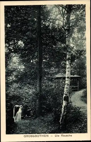 Ak Großbothen Grimma in Sachsen, Die Rausche, Wasserfall