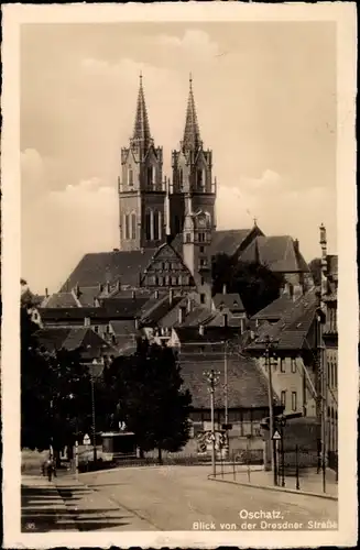 Ak Oschatz in Sachsen, Blick von der Dresdner Straße