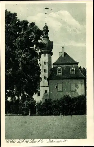 Ak Hof Naundorf in Sachsen, Seitenansicht vom Schloss
