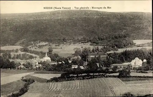 Ak Nedde Haute Vienne, Vue générale, Montagne du Met