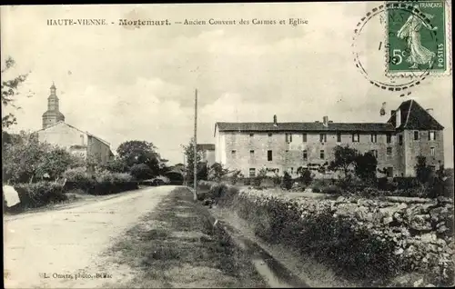Ak Mortemart Haute Vienne, Ancien Couvent des Carmes et Eglise