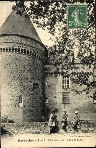 Ak Rochechouart Haute Vienne, Le Château, La Tour des Lions